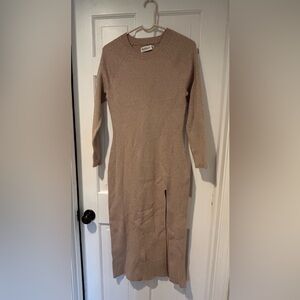 Abercrombie & Fitch Long Sleeve Tan Dress